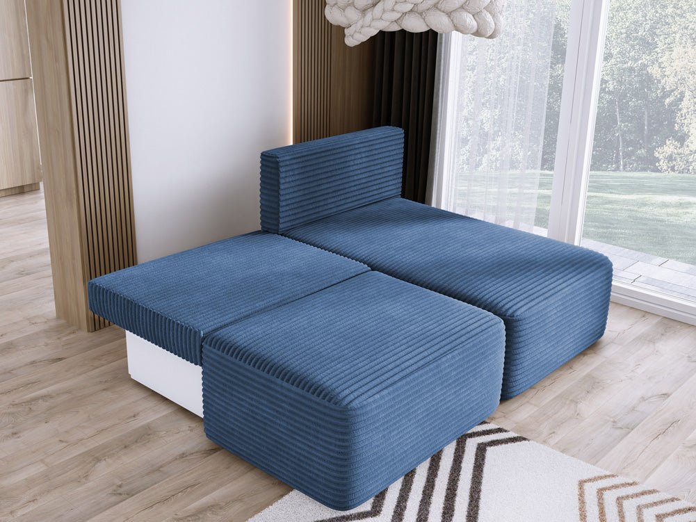 Designer Sofa Tilia Corduroy with Sleeping Function and Storage Space