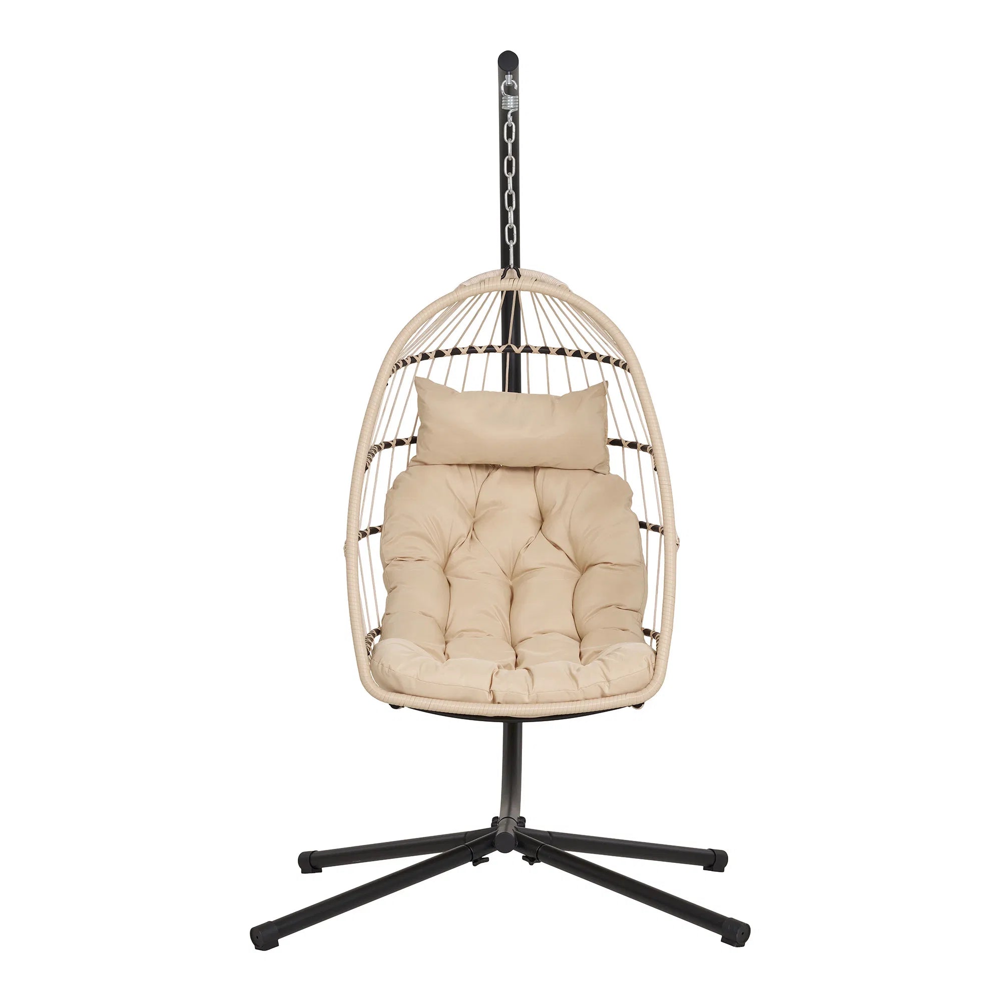 Garden Hanging Chair Valora - made of PE rattan in Beige