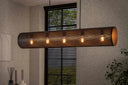 Nerissa pendant light - With 5 lights in a horizontal tube-mesh design in Black