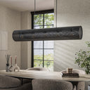 Nerissa pendant light - With 5 lights in a horizontal tube-mesh design in Black