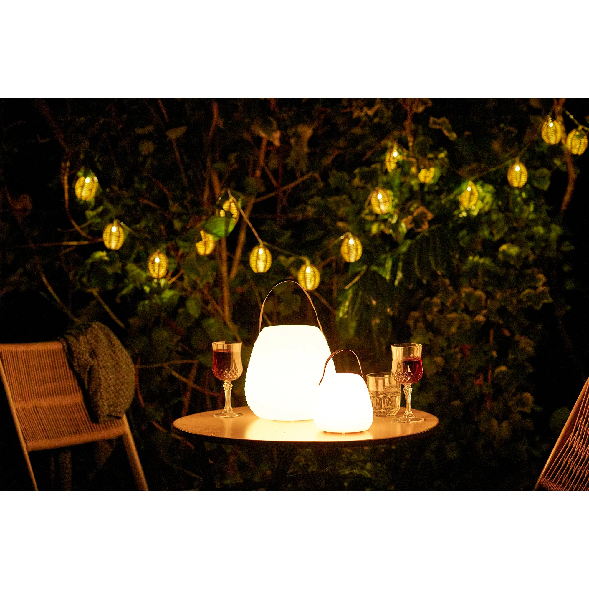Lampe d'extérieur de jardin Eirina - avec bande de maintien et LED colorée