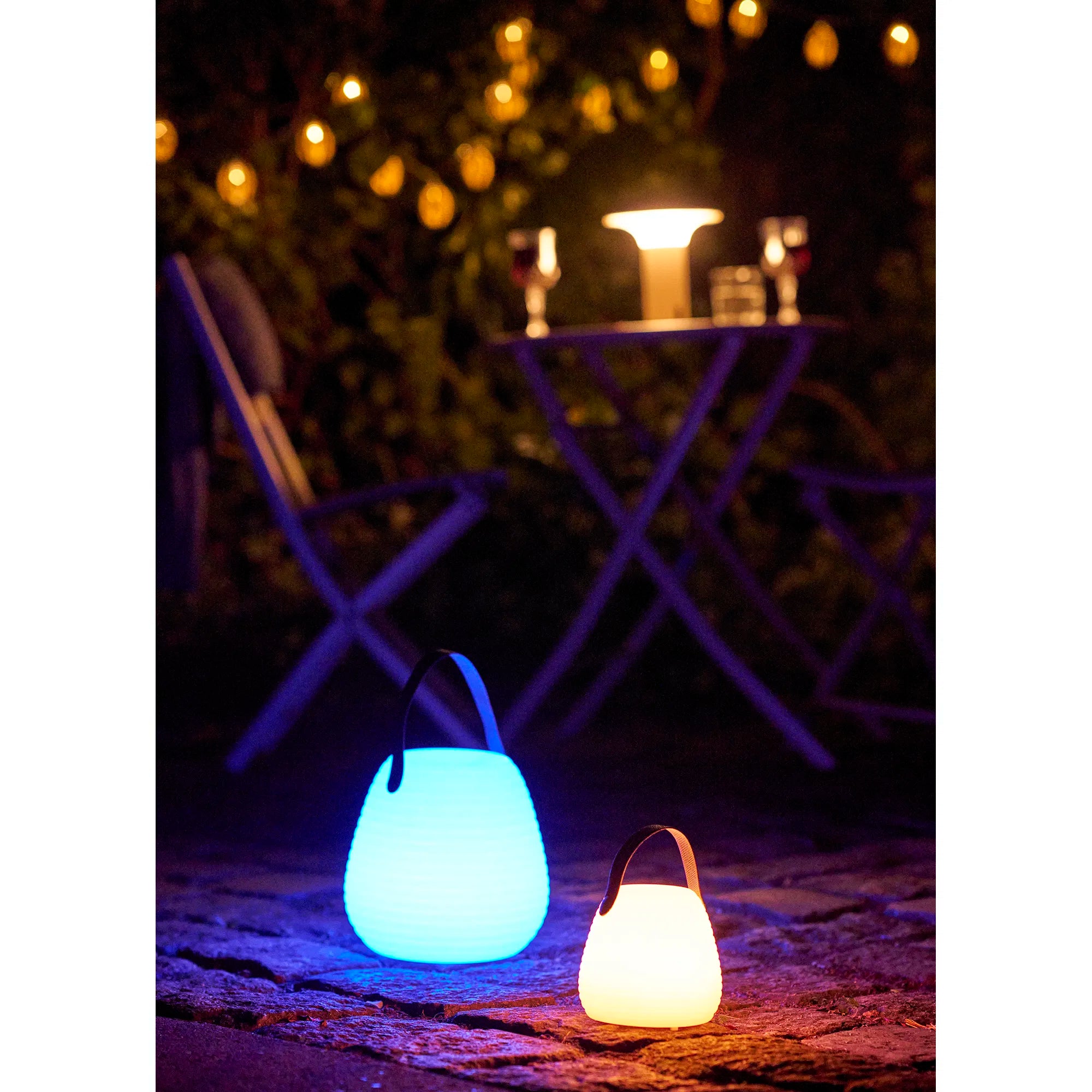 Lampe d'extérieur de jardin Eirina - avec bande de maintien et LED colorée