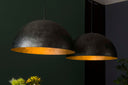 Suspension Elandra – 2 lampes avec abat-jour en forme de dôme de 60cm en gris foncé
