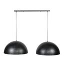 Suspension Elandra – 2 lampes avec abat-jour en forme de dôme de 60cm en gris foncé