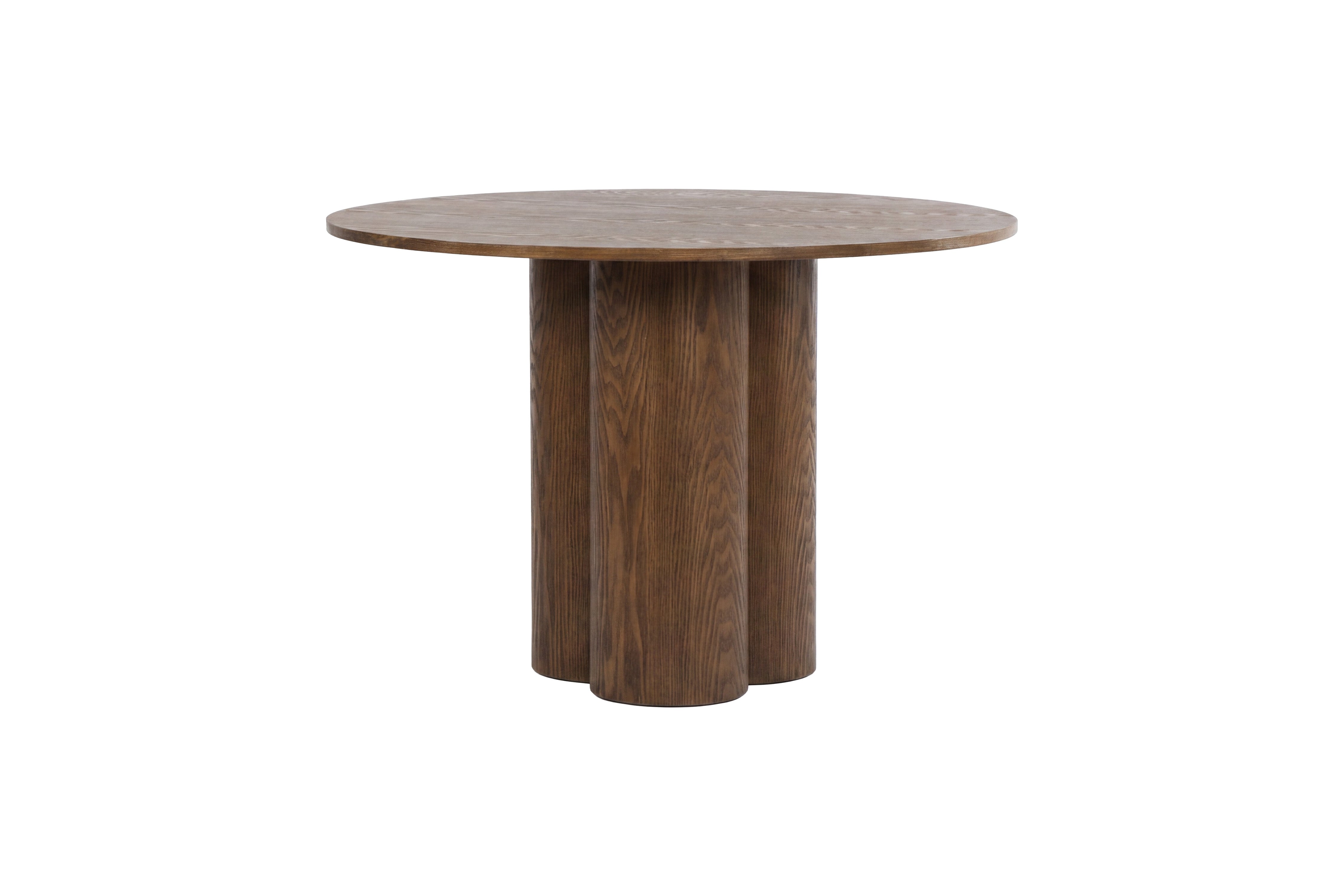 Table à manger Cavella - design rond aspect bois