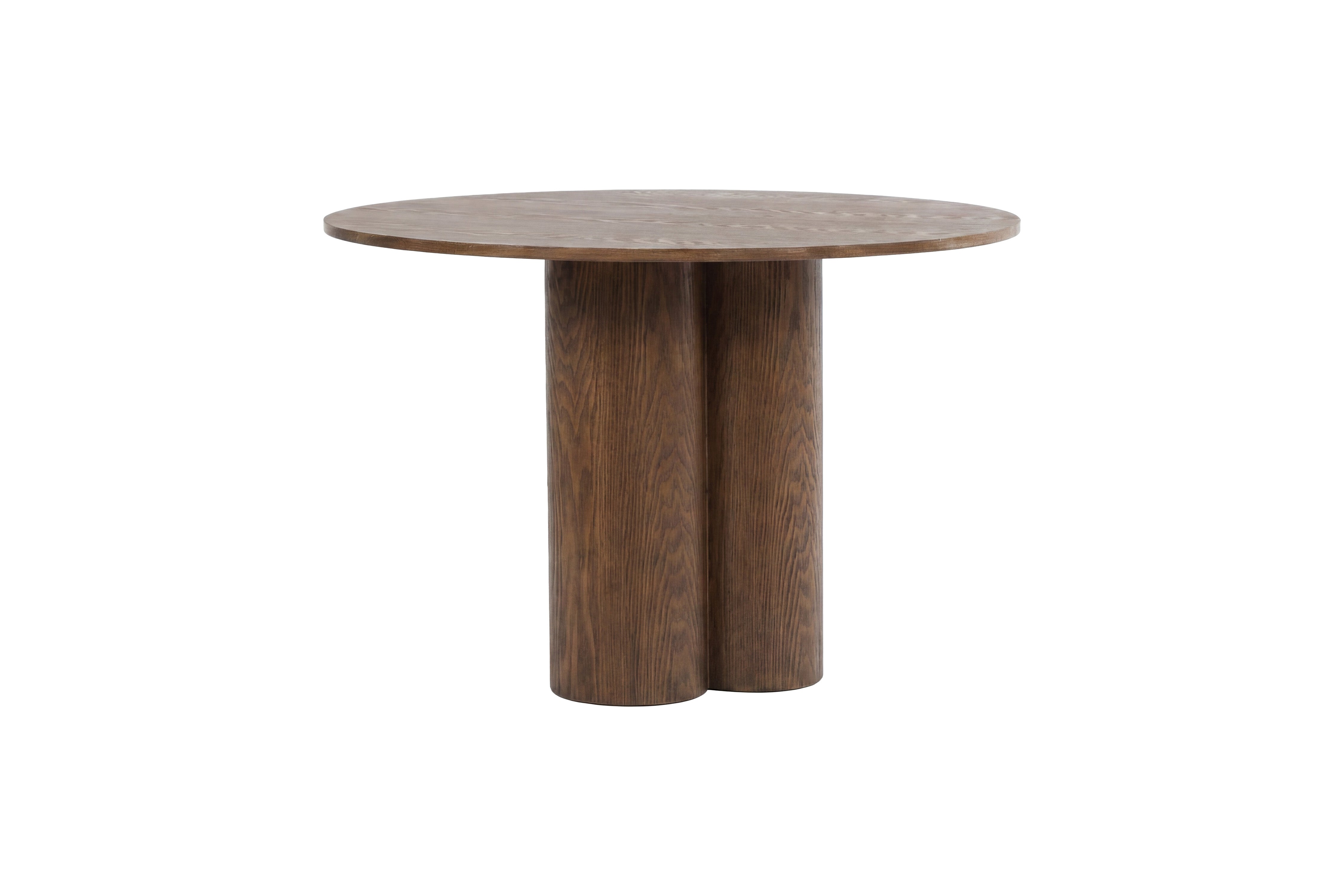 Table à manger Cavella - design rond aspect bois