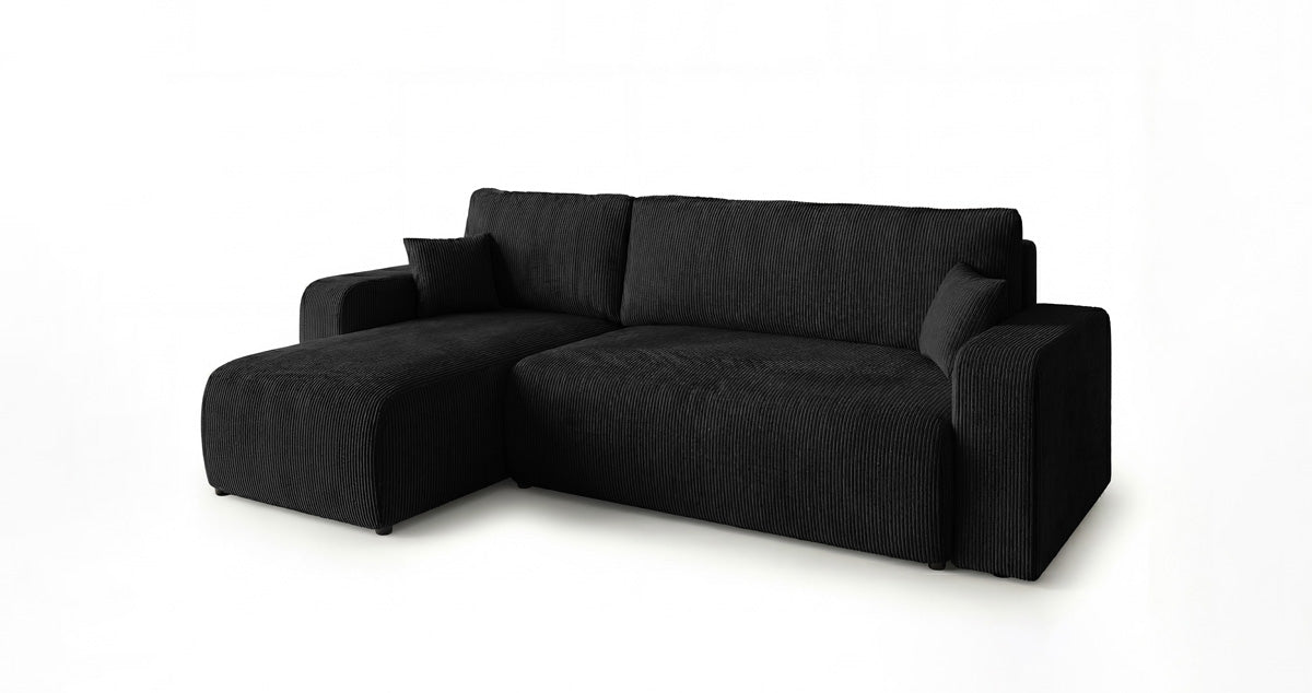 Designer Sofa Calva with Sleeper and Folding Function in Corduroy