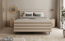 Lit boxspring Tubo en tissu texturé avec rangement