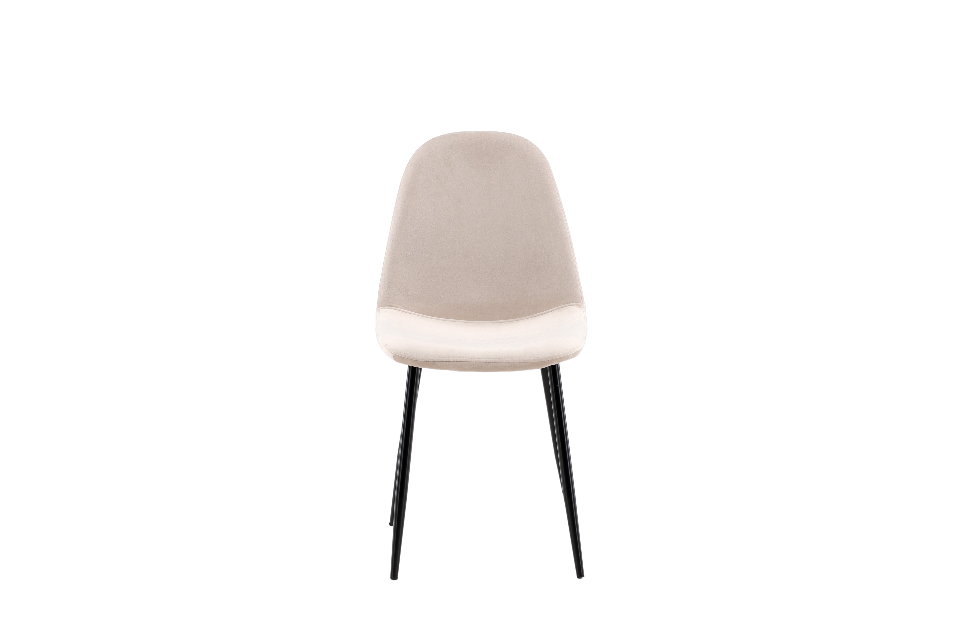 Lot de 2 - Chaise de salle à manger Marzio en Blanc avec cadre noir