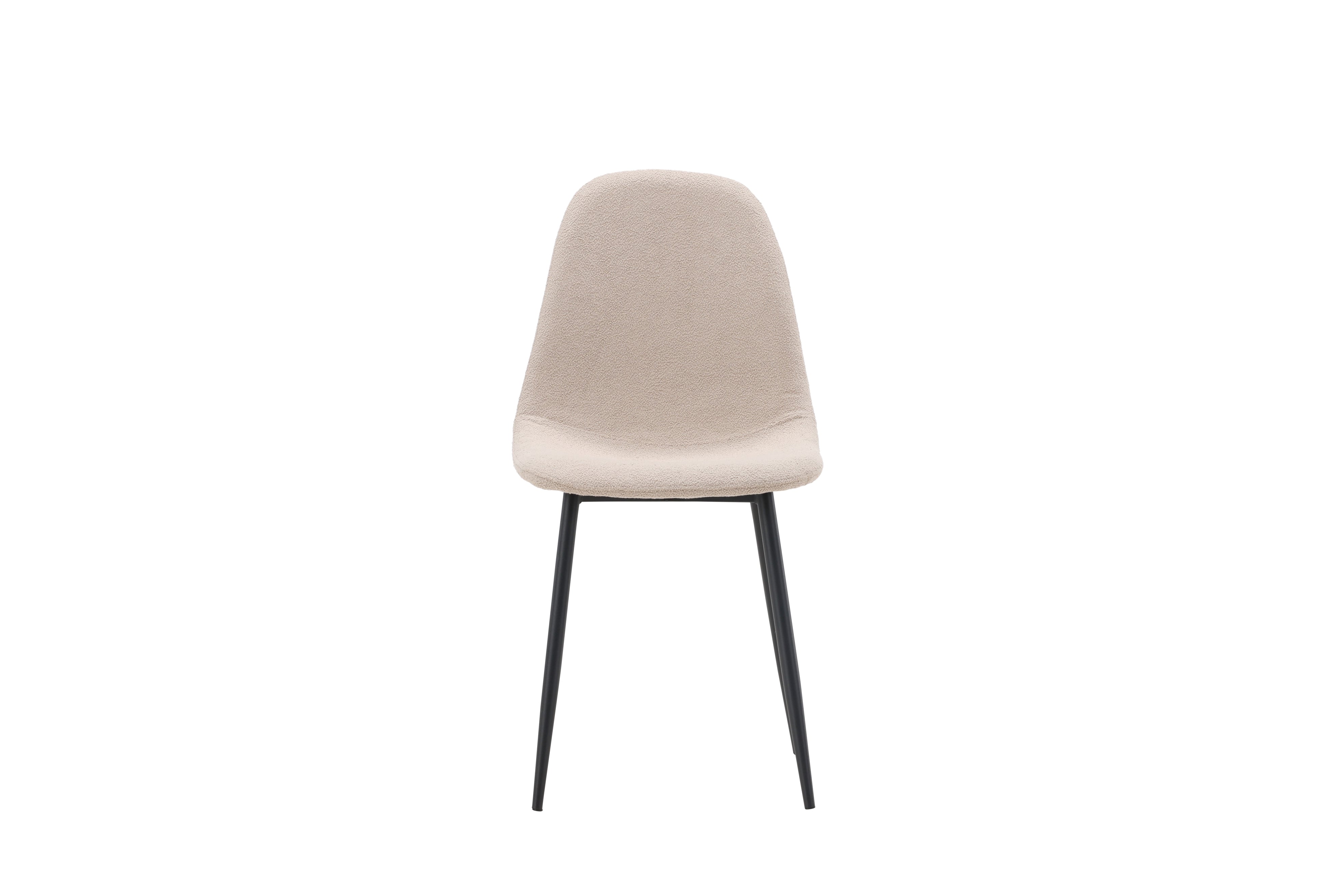 Set of 2 - Avira dining chair in White with black frame