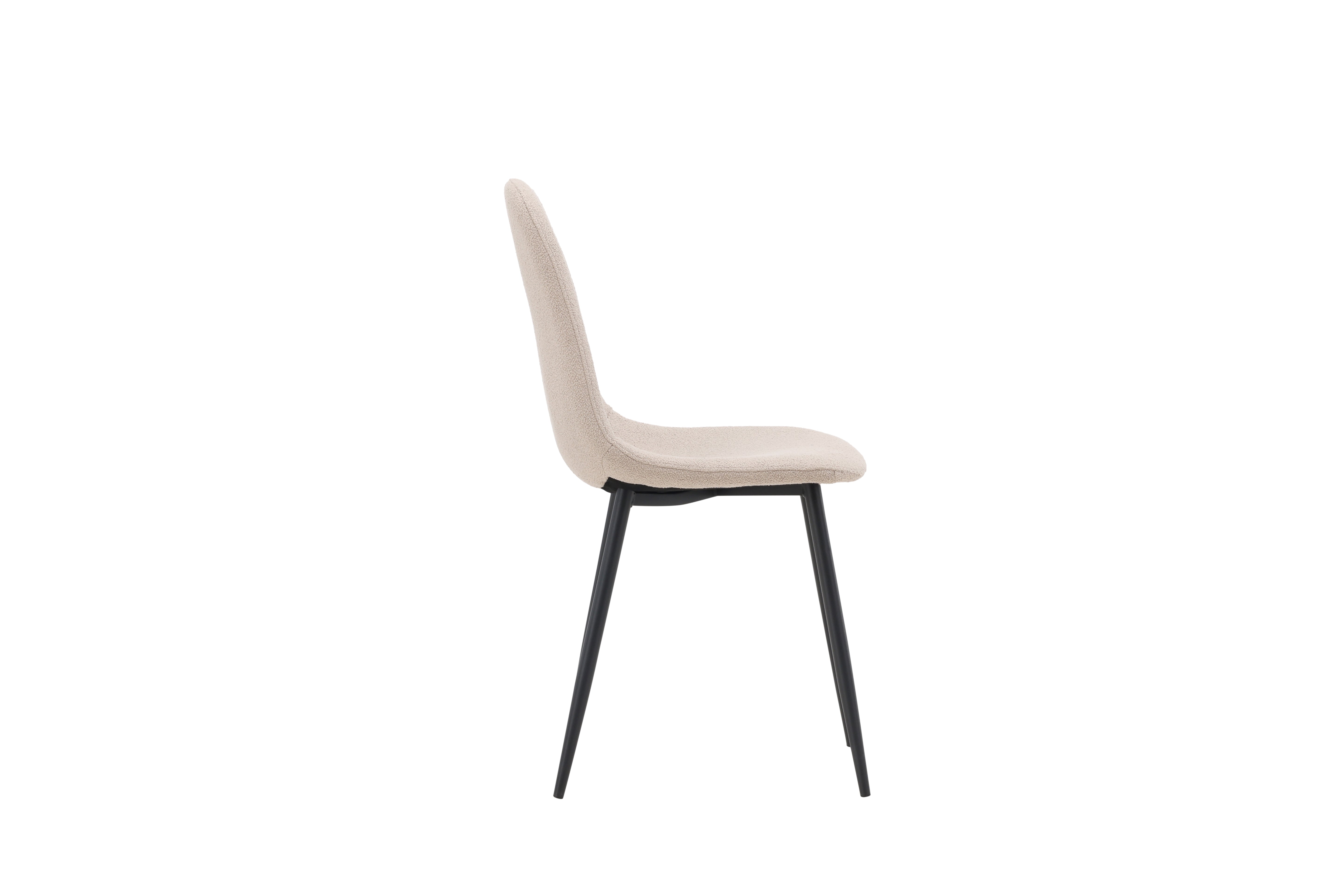 Set of 2 - Avira dining chair in White with black frame