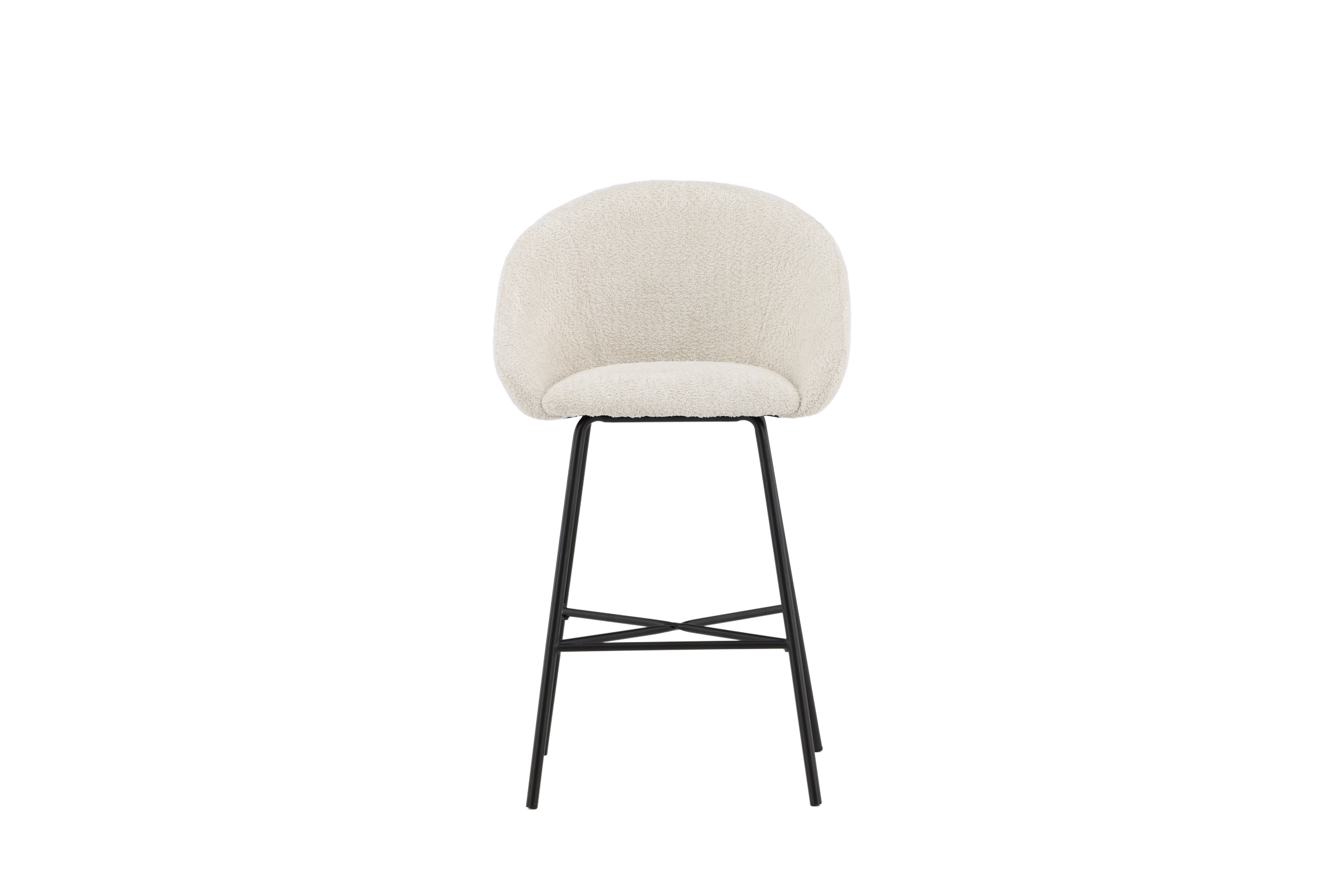 Lot de 2 - tabourets de bar Zaleno en Blanc avec cadre noir