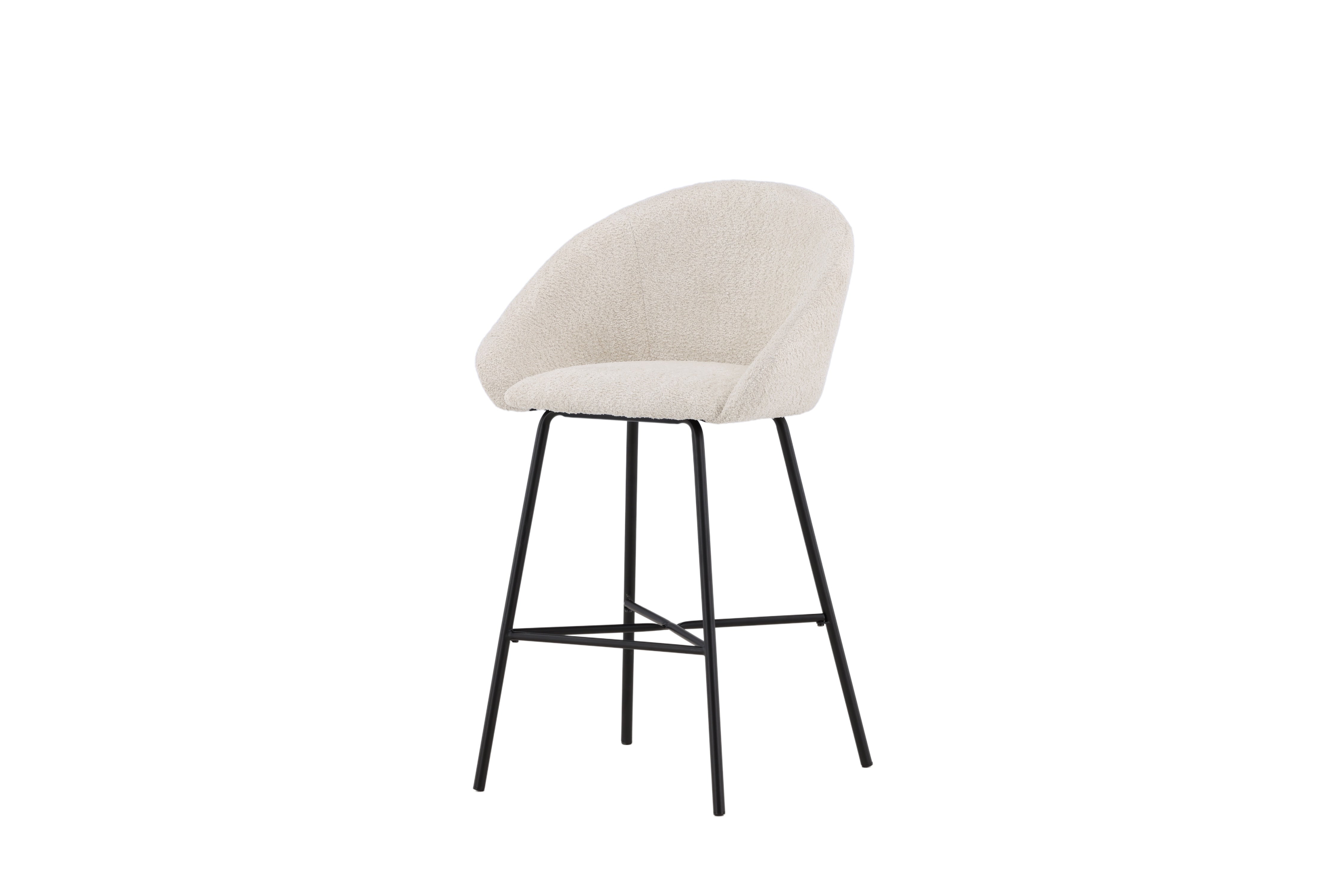 Lot de 2 - tabourets de bar Zaleno en Blanc avec cadre noir