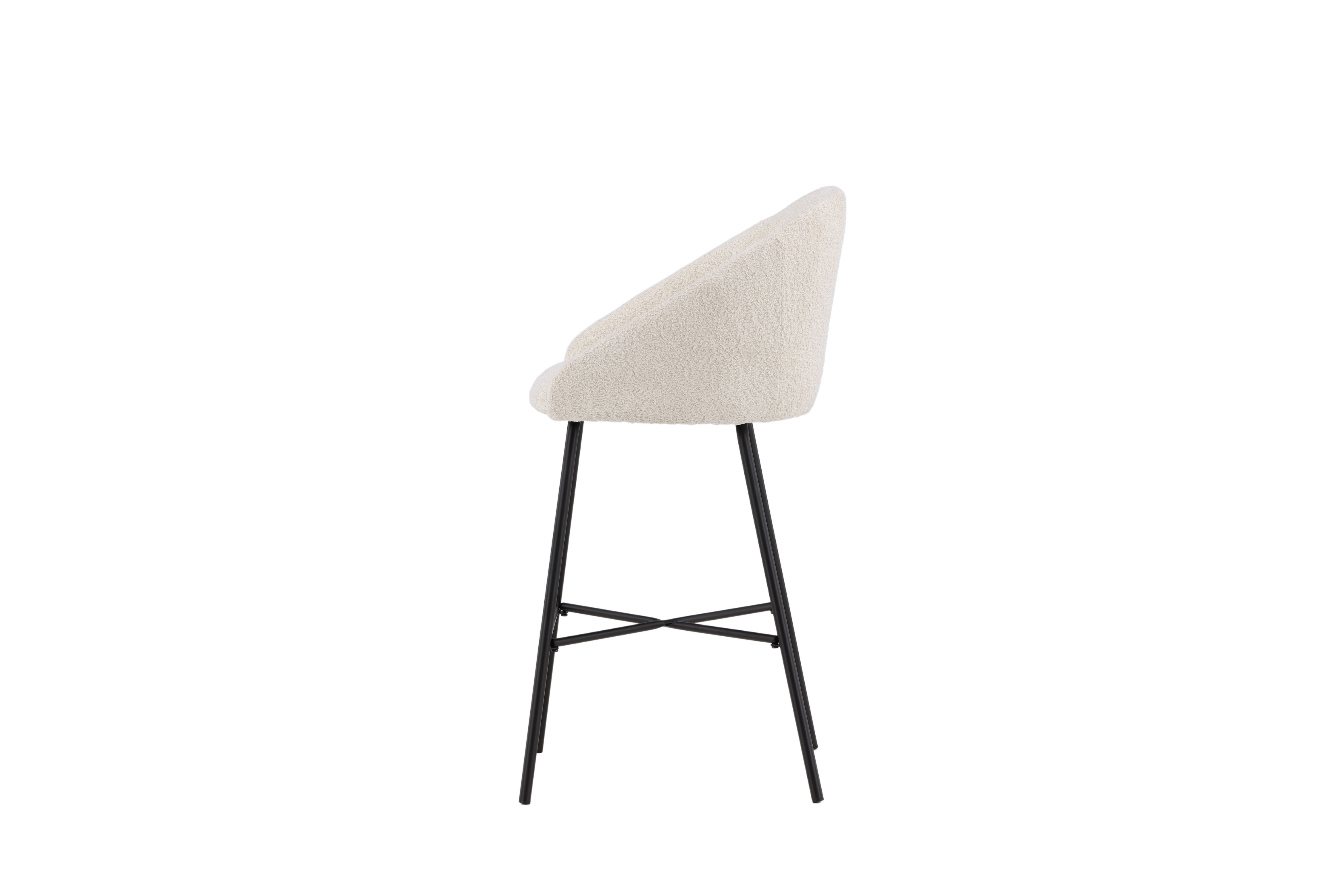 Lot de 2 - tabourets de bar Zaleno en Blanc avec cadre noir