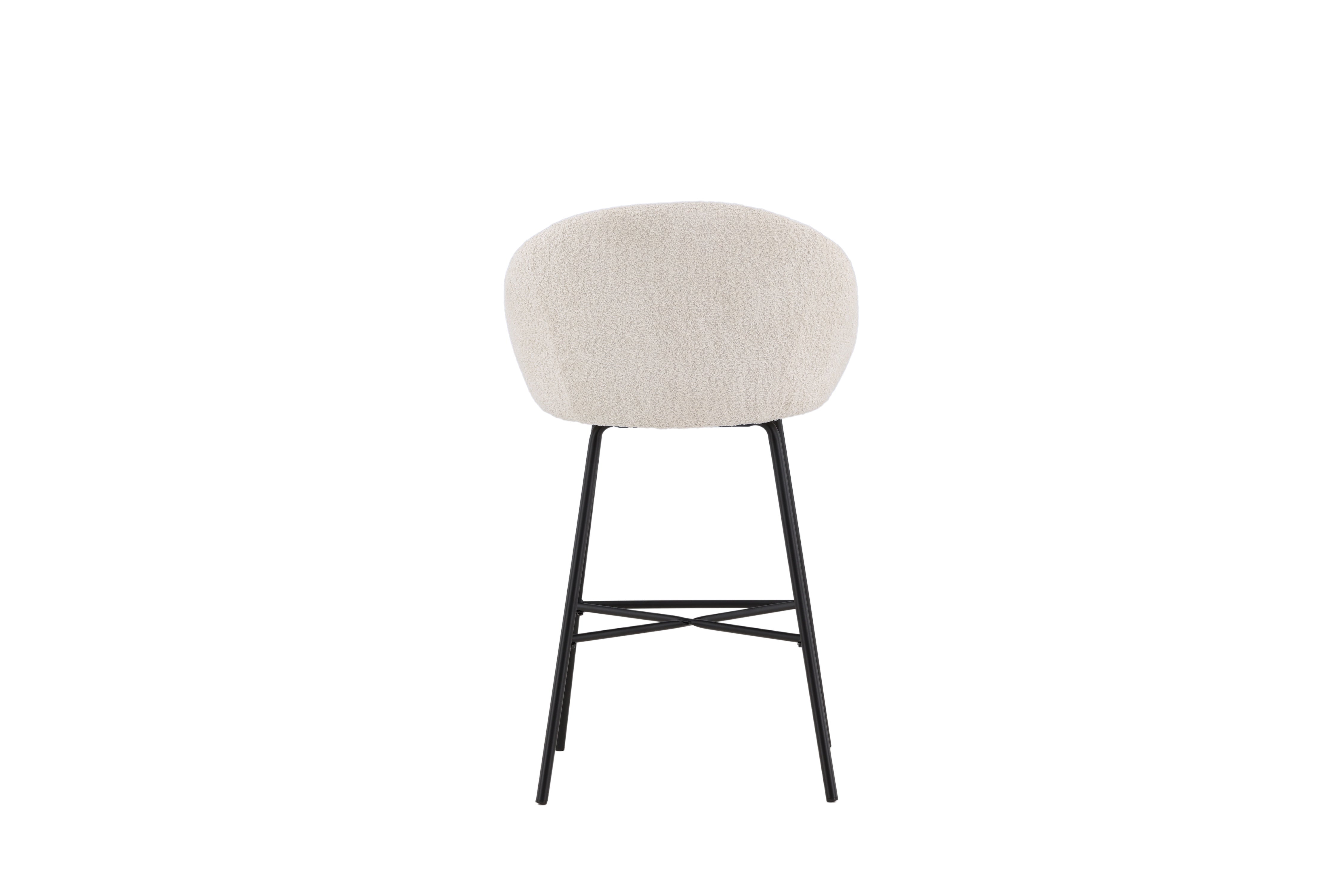Lot de 2 - tabourets de bar Zaleno en Blanc avec cadre noir