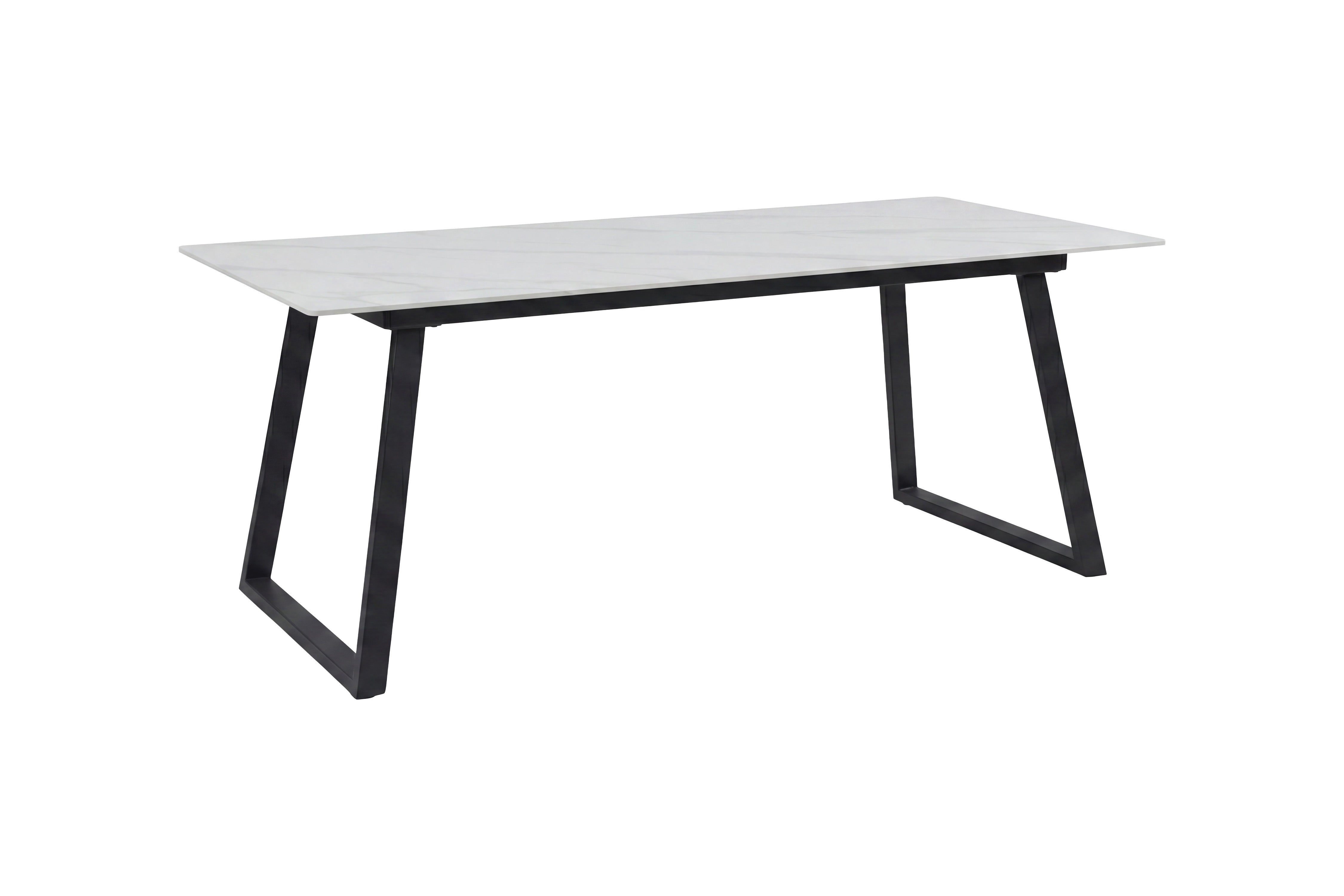Table à manger Zarela - design rectangulaire en aspect marbre