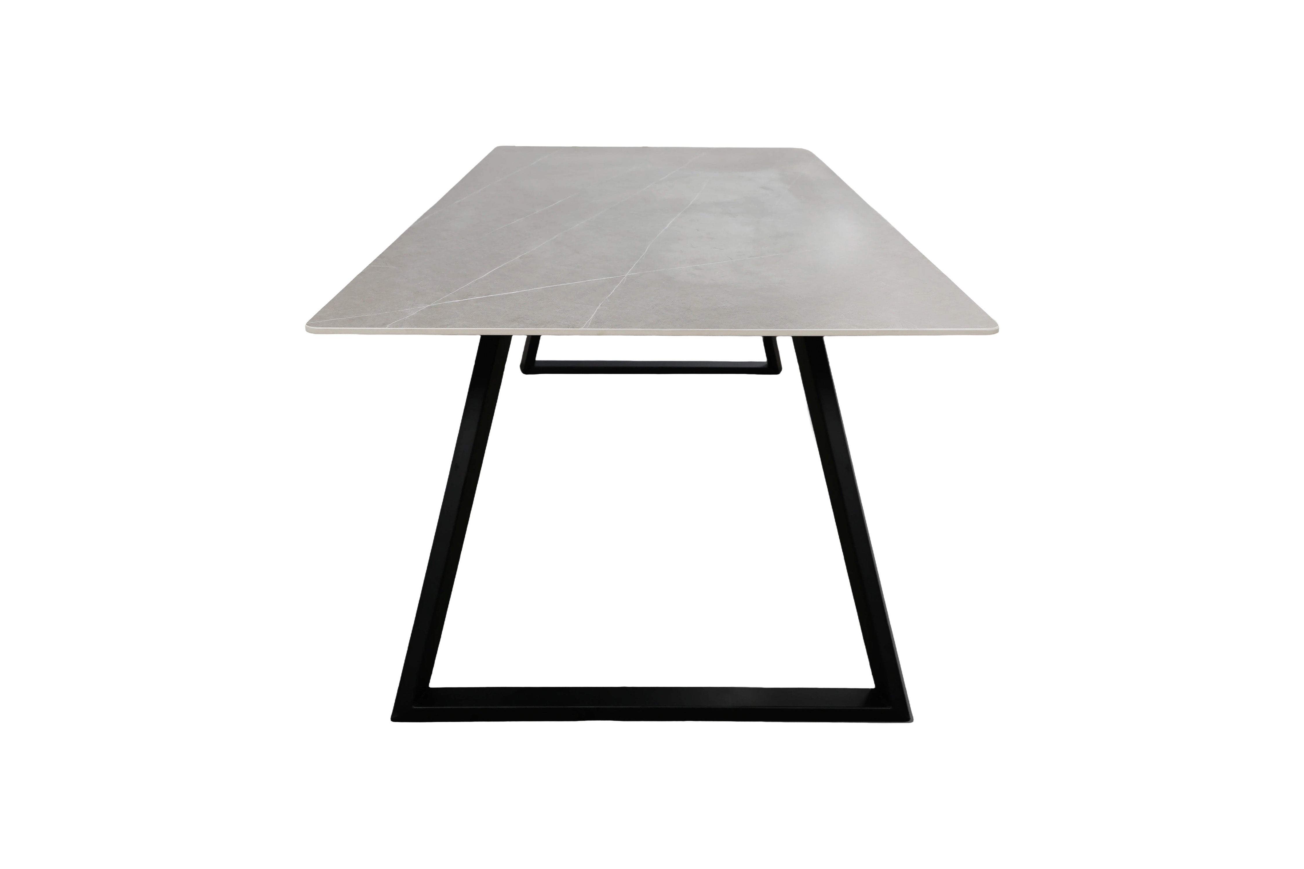 Table à manger Darivo - avec plateau de table gris foncé