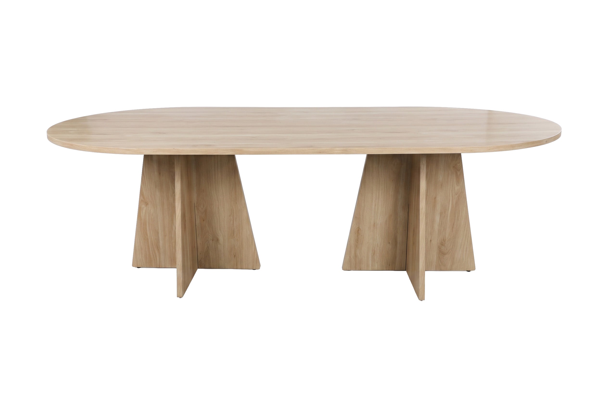 Table à manger Cazaro - design ovale aspect bois