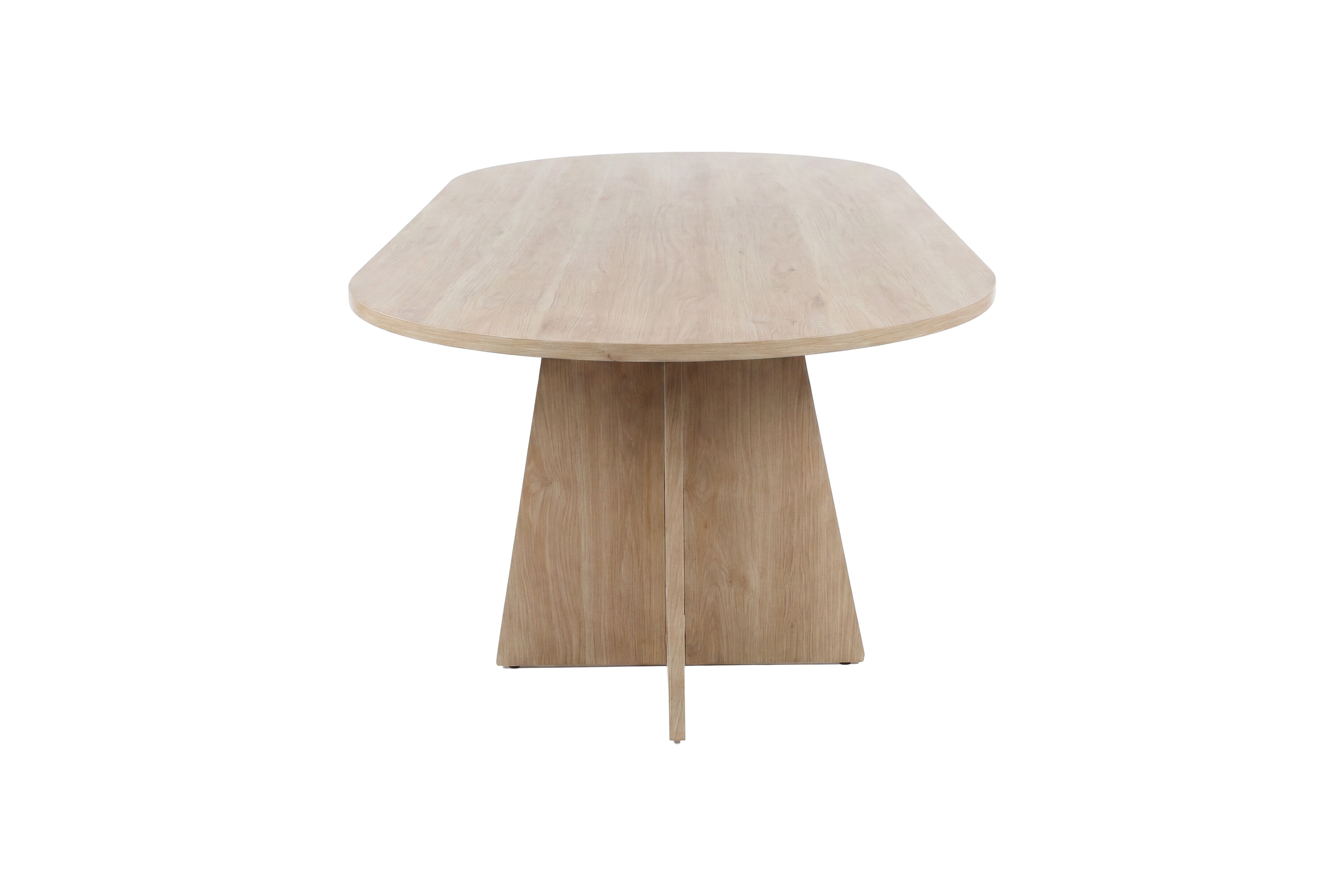 Table à manger Cazaro - design ovale aspect bois