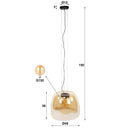 Pendant Light Avernis – Large lampshade in the variants amber, copper and chrome