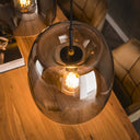Pendant Light Cirella – 3 lights with large lampshades made of chrome glass