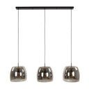 Pendant Light Cirella – 3 lights with large lampshades made of chrome glass
