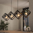 Suspension Orlis – 4 lampes disposées dans un design cube en Anthracite
