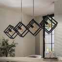 Suspension Orlis – 4 lampes disposées dans un design cube en Anthracite