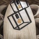 Suspension Orlis – 4 lampes disposées dans un design cube en Anthracite