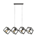 Suspension Orlis – 4 lampes disposées dans un design cube en Anthracite