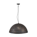 Hängeleucht "Astryn - Grousse, perforéierte Lampschierm aus Metall a Schwaarz-Bronze