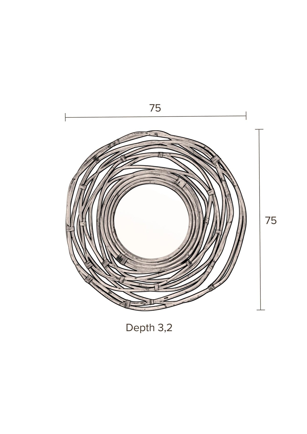 Spigel Aluno – aus Rattan a Brong