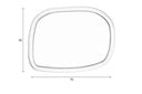 Mirror Freja large – made of mango wood in White