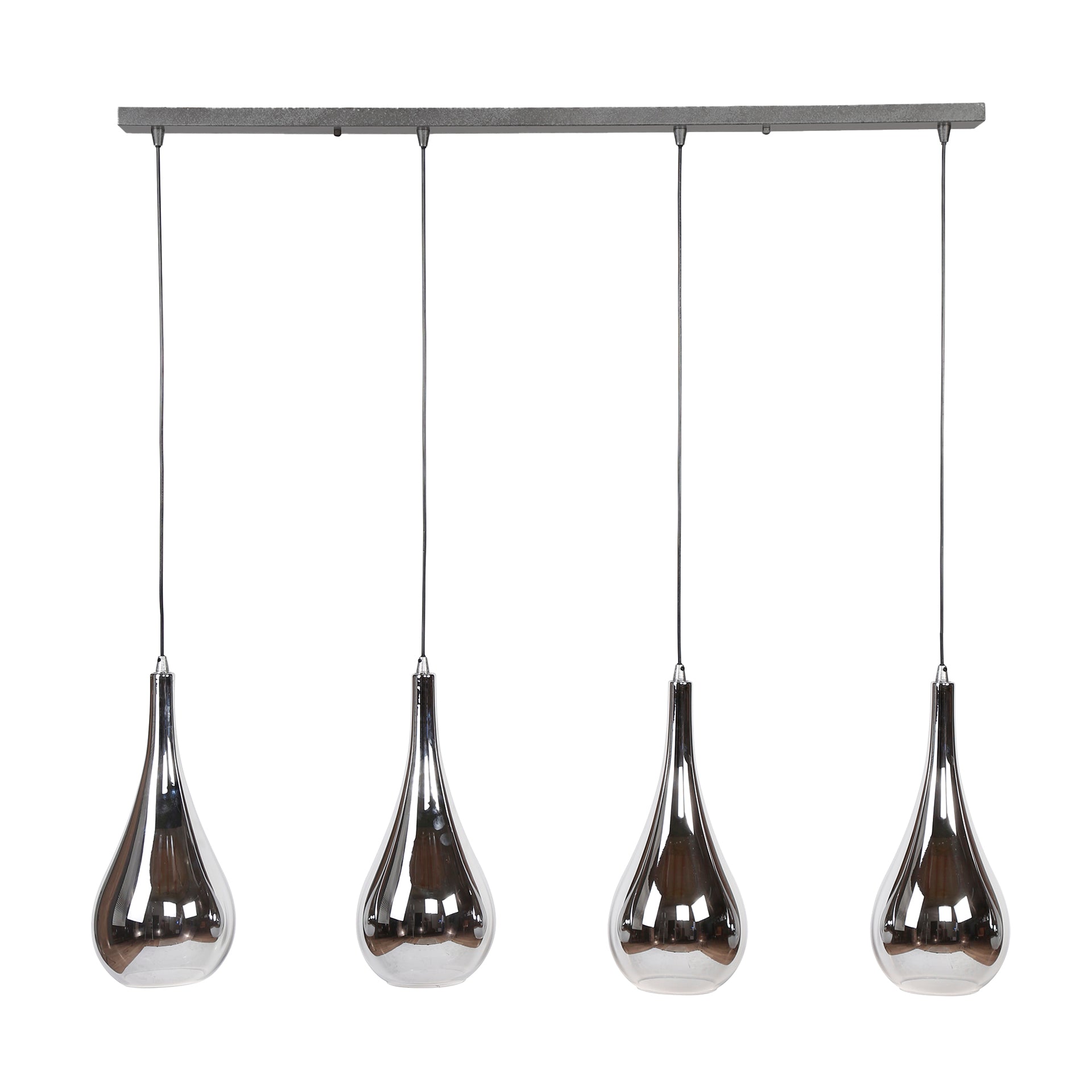 Pendant lamp Mirano – Chrome glass with mirror effect (4-light)
