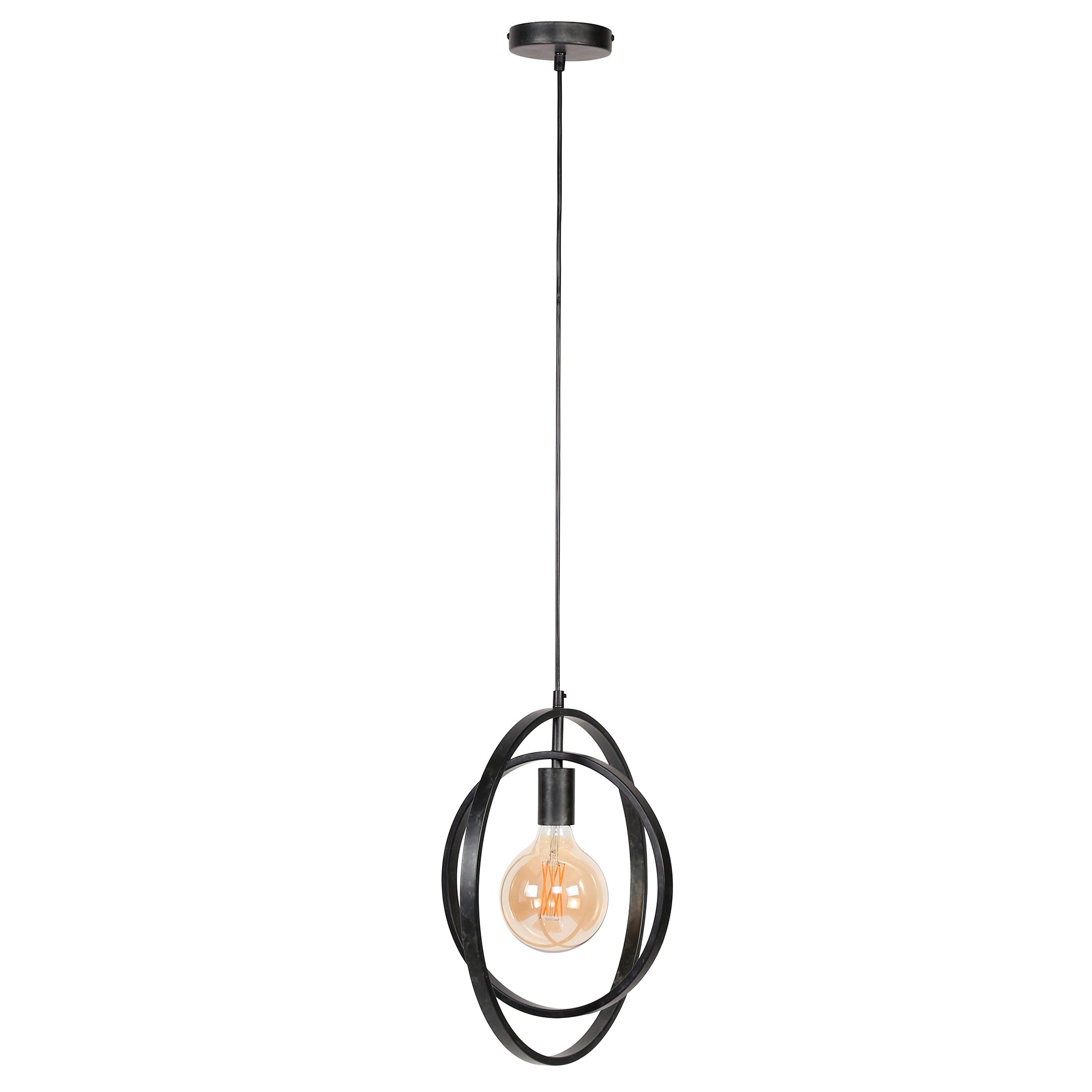 Pendant lamp Orbitra – Rotatable ring design in Anthracite
