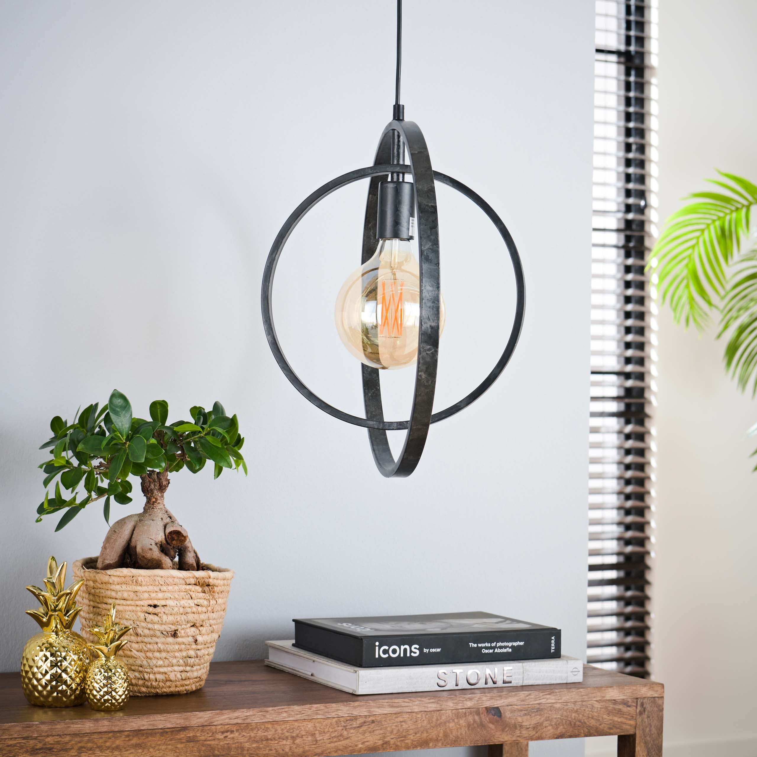 Pendant lamp Orbitra – Rotatable ring design in Anthracite