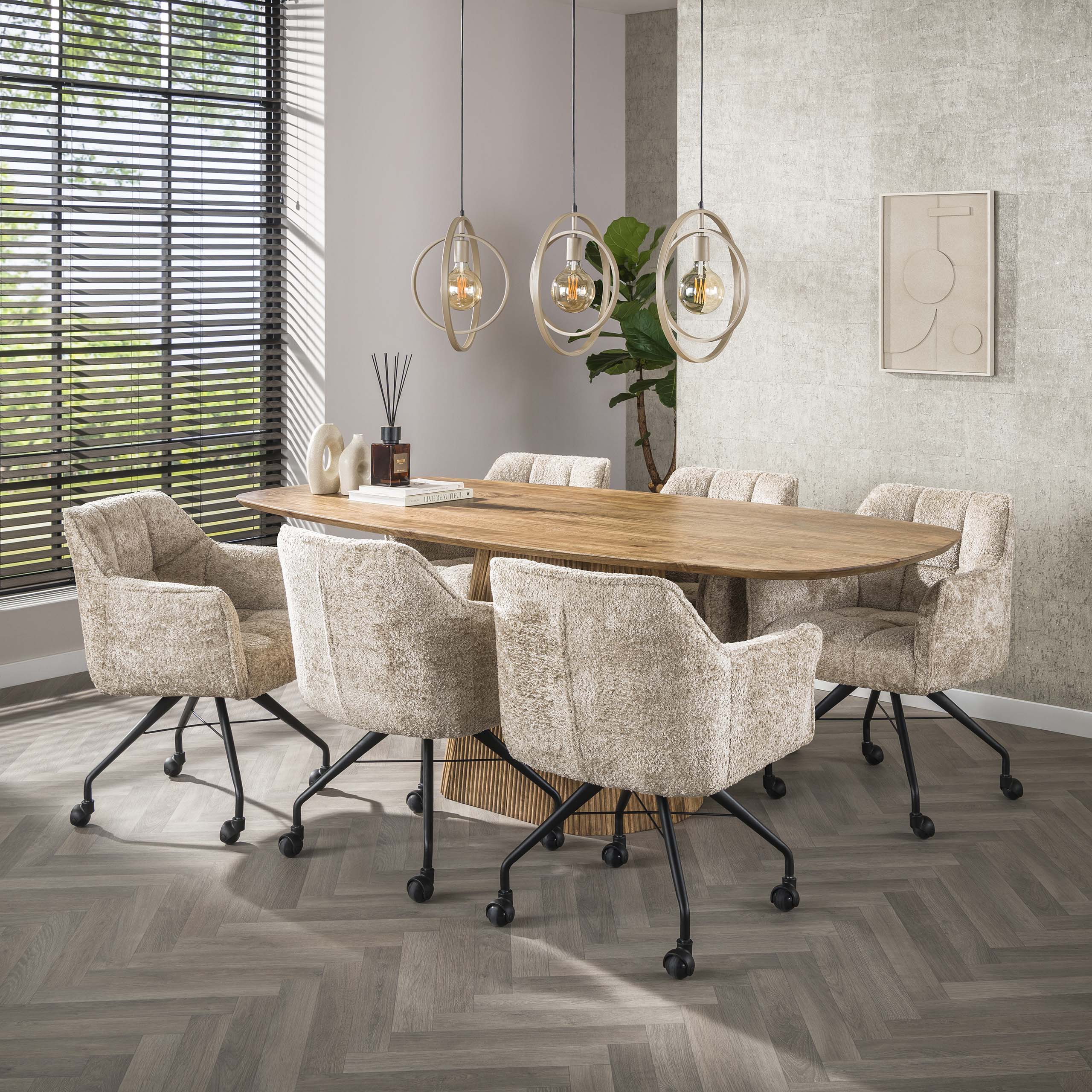 Pendelleuchter Rotaro Linn – Linear Ringdesign an Antrazit oder Béis (3-Flamm)