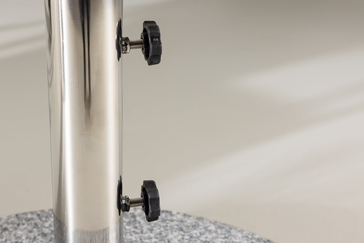 Sunshade Stand Dom - 40 kg Granite Umbrella Stand with Wheels in Gray