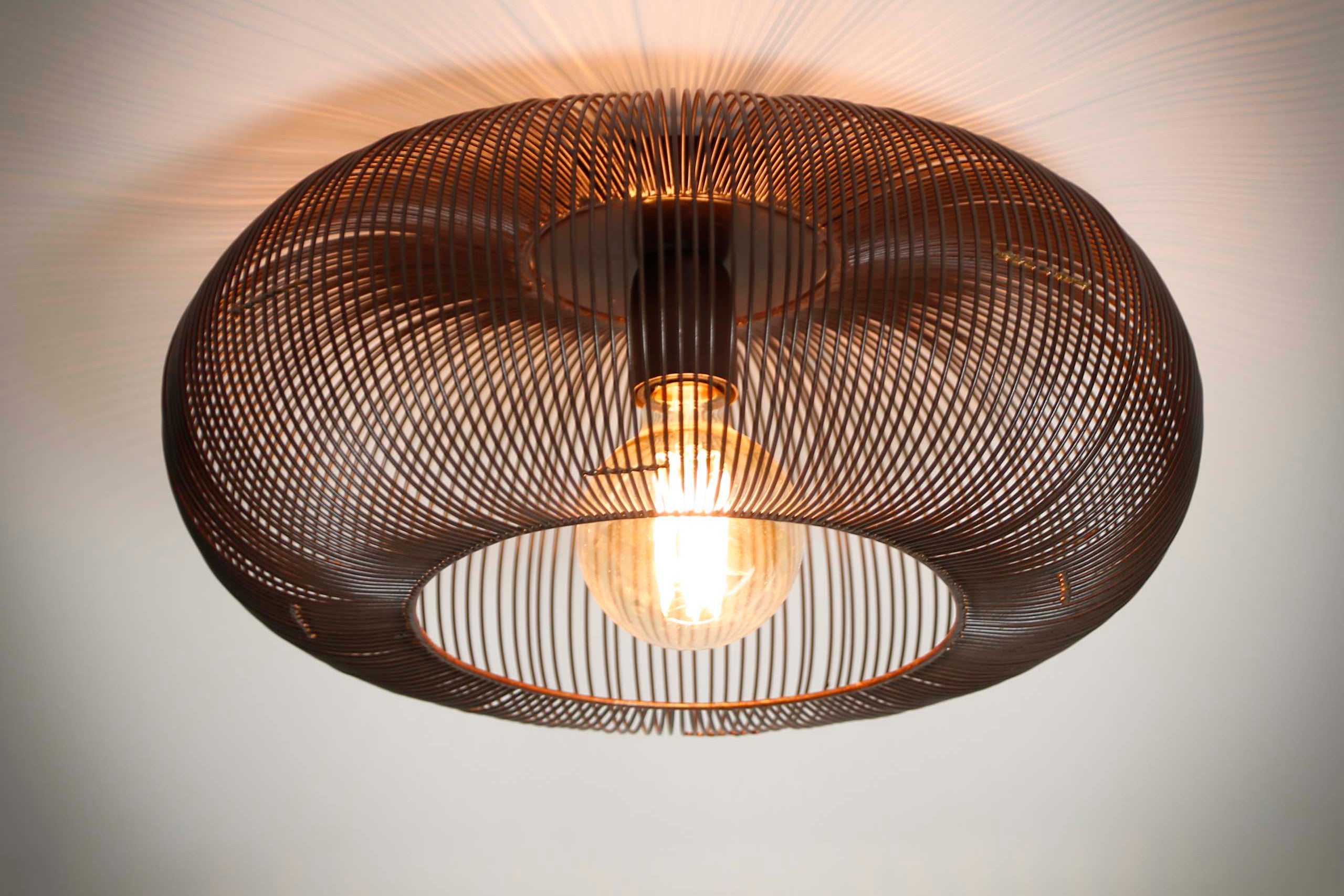 Plafonnier « Twira » – lampe en métal finition nickel noir