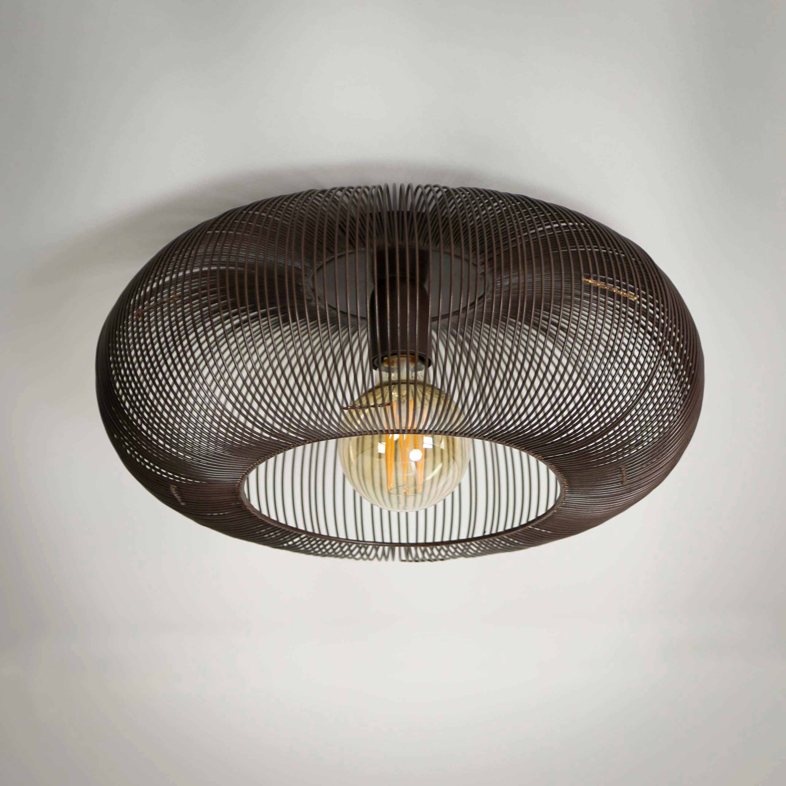 Plafonnier « Twira » – lampe en métal finition nickel noir