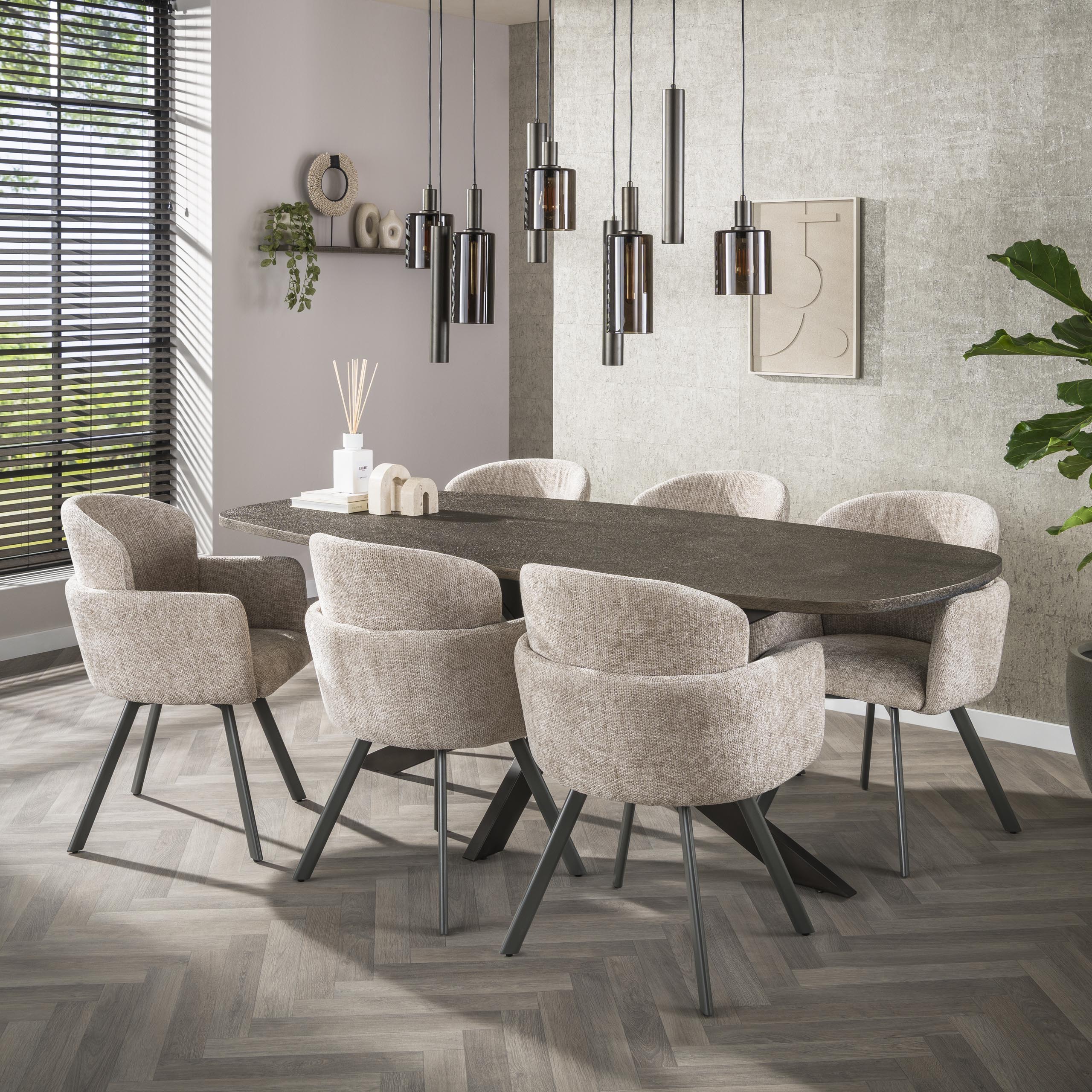 Suspension Ayu – Design en grappe en marron (9 flammes)