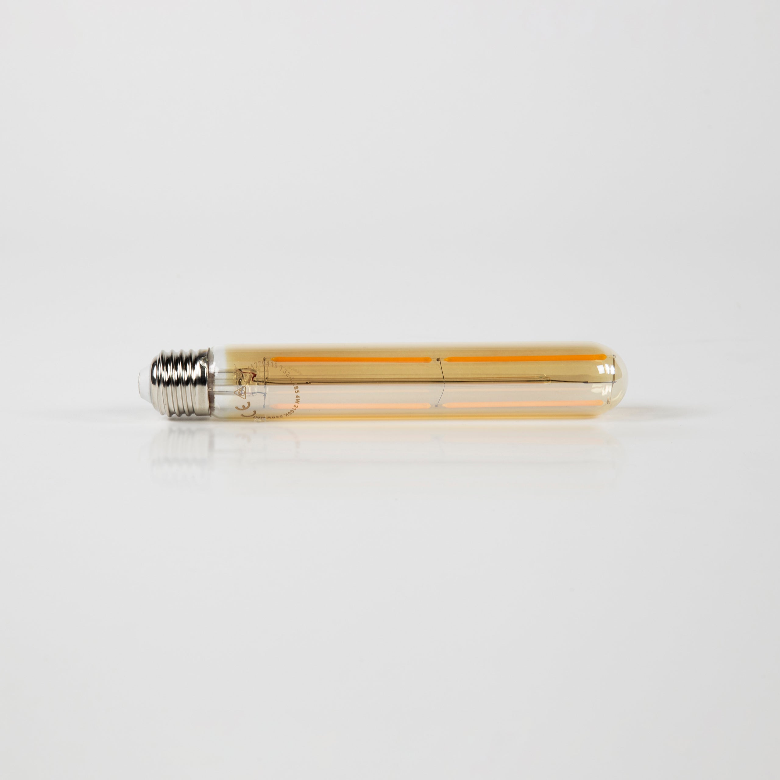 Ampoule à incandescence LED Tavio – T32-E27 en forme de tube avec verre ambré
