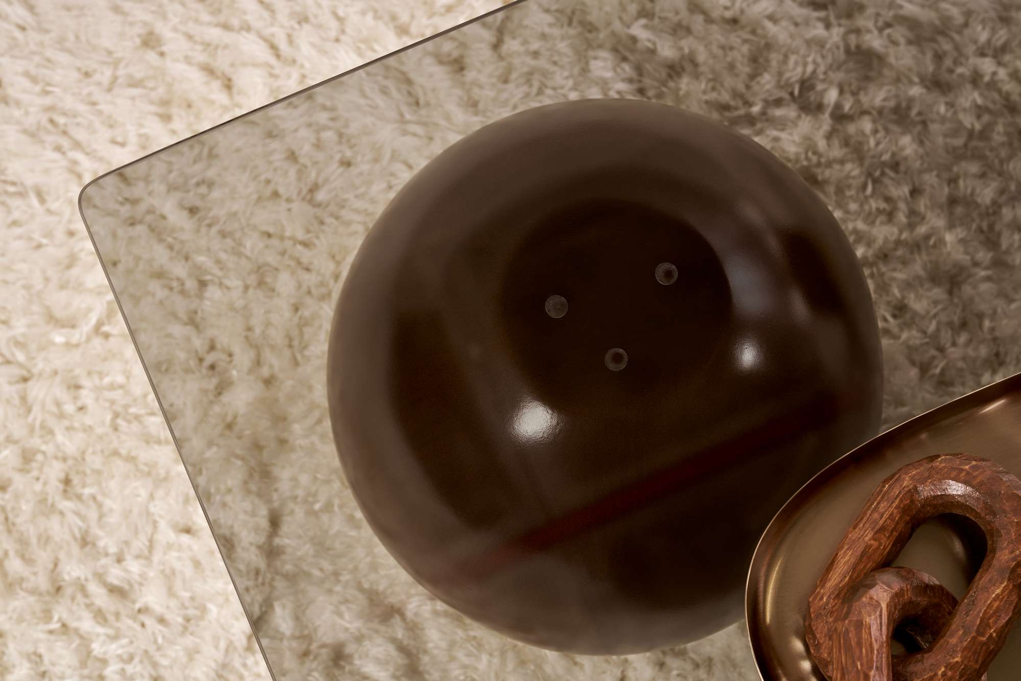 Couchtisch Pavello - mat rechteckeger, gehärteter Dëschglasplack