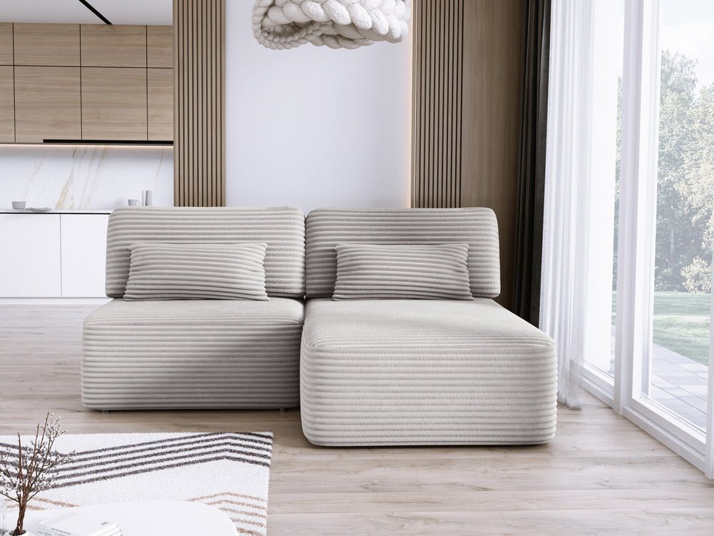 Designer Sofa Tilia Corduroy with Sleeping Function and Storage Space