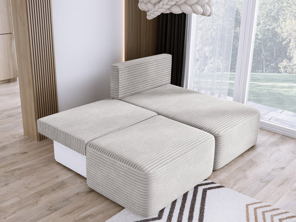 Designer Sofa Tilia Corduroy with Sleeping Function and Storage Space