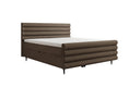 Lit boxspring Tubo en tissu texturé avec rangement