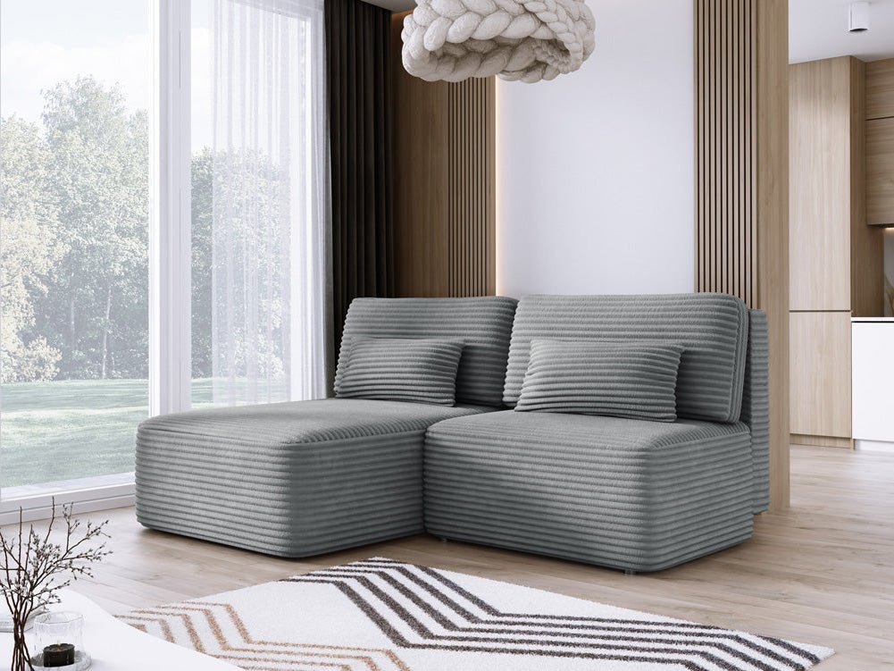 Designer Sofa Tilia Corduroy with Sleeping Function and Storage Space