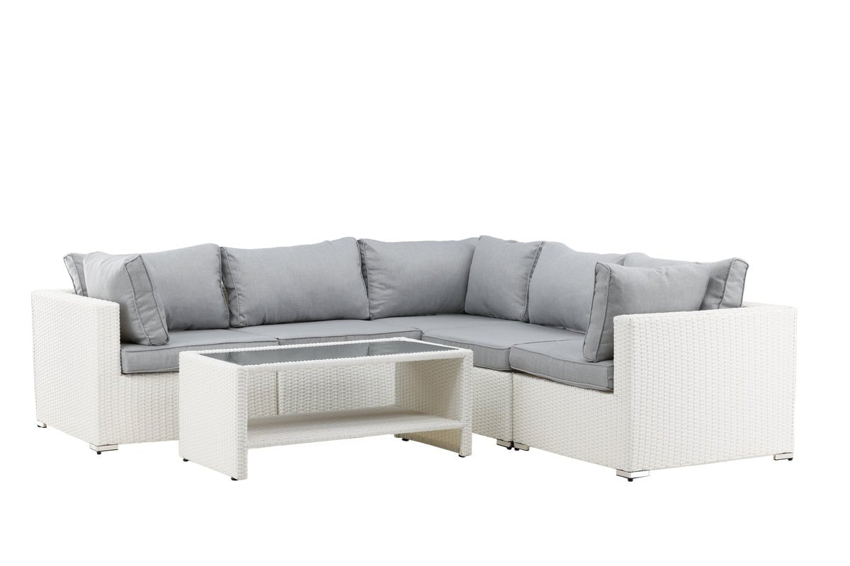 Ensemble lounge de jardin Panther - en rotin synthétique disponible en 3 couleurs