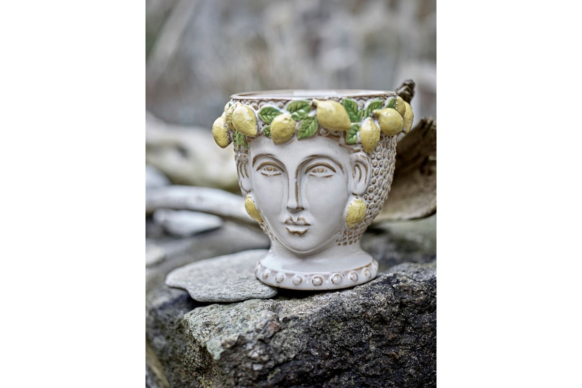 Blumentopf „Amalfi“ – Gelbes Steingut