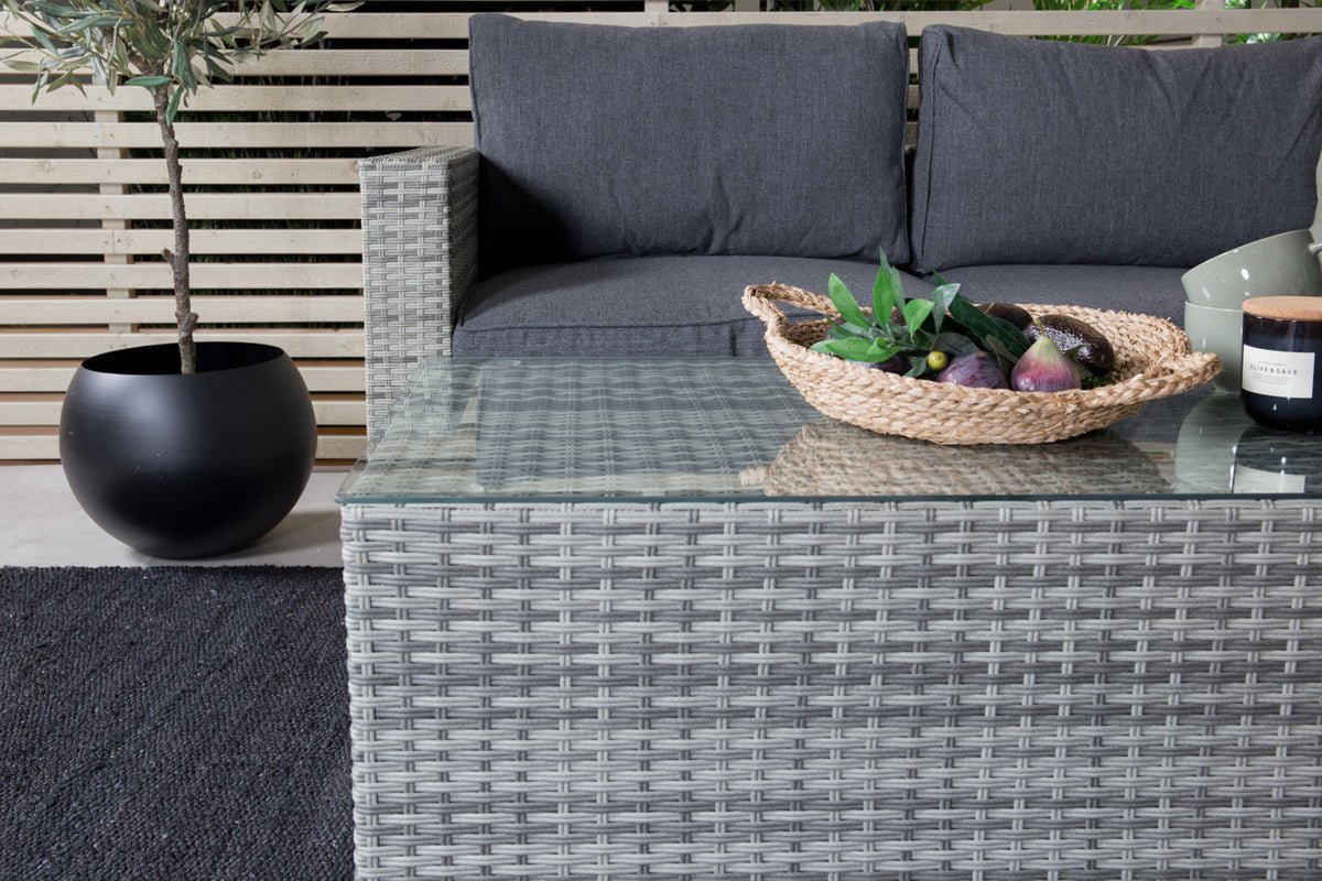 Ensemble lounge de jardin Panther - en rotin synthétique disponible en 3 couleurs